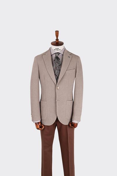 Kadir Büyükkaya Swallow Collar Men's Jacket-Kax5117S