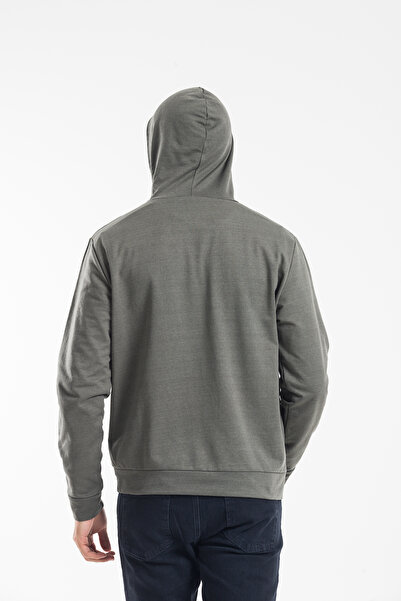 Superlife Ανδρικό φούτερ με κουκούλα Superlife με μακρυμάνικο εμπριμέ στενή εφαρμογή, λεπτή εφαρμογή Spr 2019k61