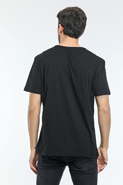 Superlife Ανδρικό μπλουζάκι με γαρνιτούρα με λεπτή εφαρμογή με λαιμόκοψη Spr21y02