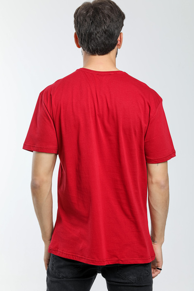 Superlife Men's Crew Neck Slim Fit Front Stitching Garni T-Shirt Spr21y01