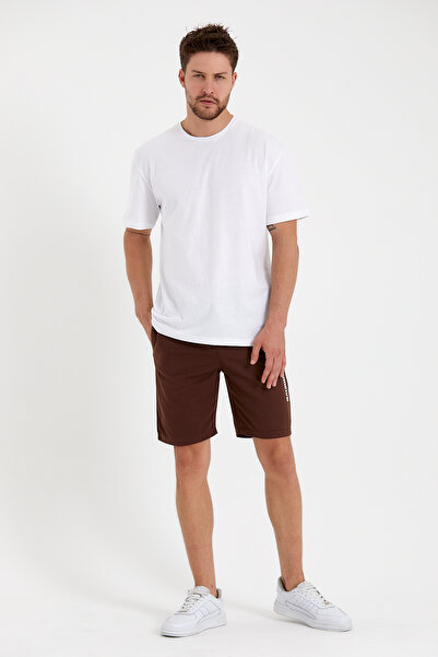 Superlife Ανδρικό σορτς με στάμπα Brooklyn με κανονική εφαρμογή Spr 208