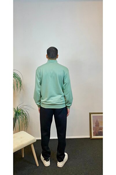 Superlife Чоловічий 3-нитковий світшот з напівзастібкою-блискавкою та кишенями-кенгуру spr24sw22