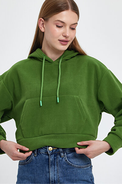 Superlife Γυναικείο φούτερ με κουκούλα Softech Fleece με τσέπη καγκουρό spr24pwk98