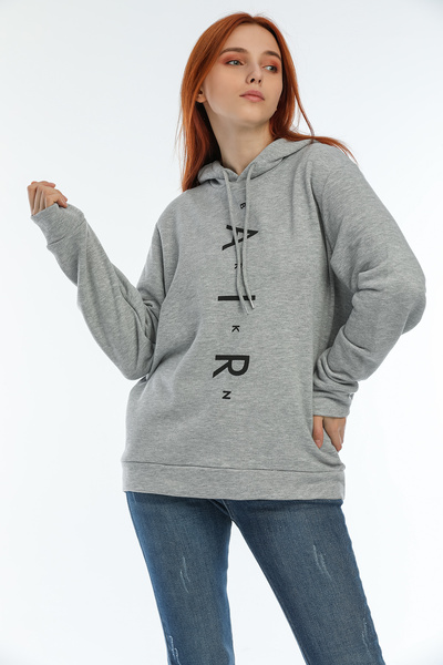 Superlife Superlife Γυναικεία κουκούλα Oversize Fit Air Printed Λεπτή φούτερ Spr22swk162