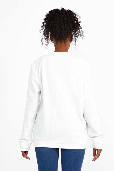 Superlife Süperlife Women's Crew Neck Oversize Fit Thin Sweatshirt Spr22Swk134