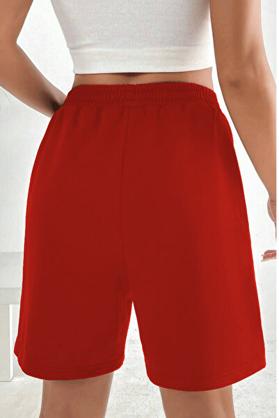 Superlife Women's Comfortable Fit Elastic Waist Pocketed Printed Shorts Spr24Srk52