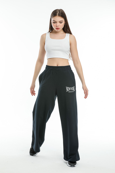 Superlife Γυναικεία φούτερ με φαρδιά πόδια Spr21y60