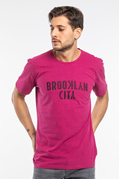 Superlife Ανδρικό T-shirt με λαιμόκοψη Brooklyn City με στάμπα Spr 253
