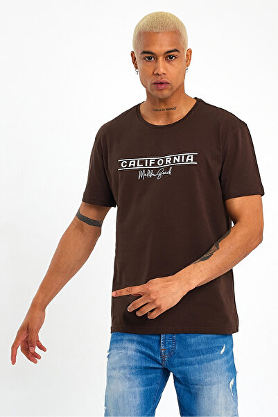 Superlife Ανδρικό μπλουζάκι με λαιμόκοψη Superlife με κανονική εφαρμογή California SPR23ts304