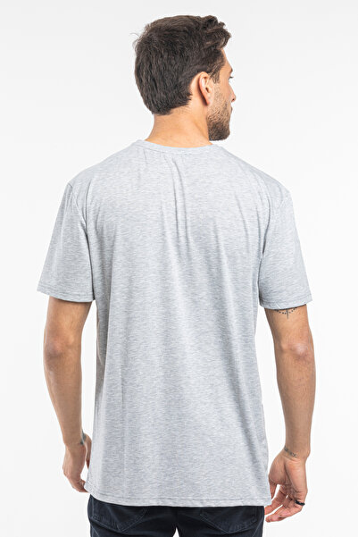 Superlife Ανδρικό μπλουζάκι με κοντό μανίκι με στάμπα Brooklyn με λαιμόκοψη V-λαιμόκοψη Spr 265