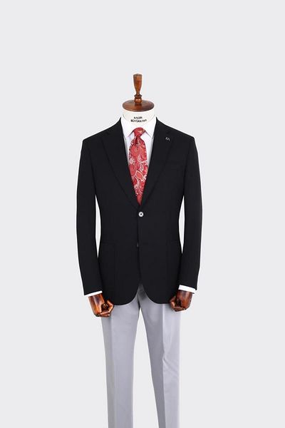 Kadir Büyükkaya Swallow Collar Men's Jacket-Kax5530S