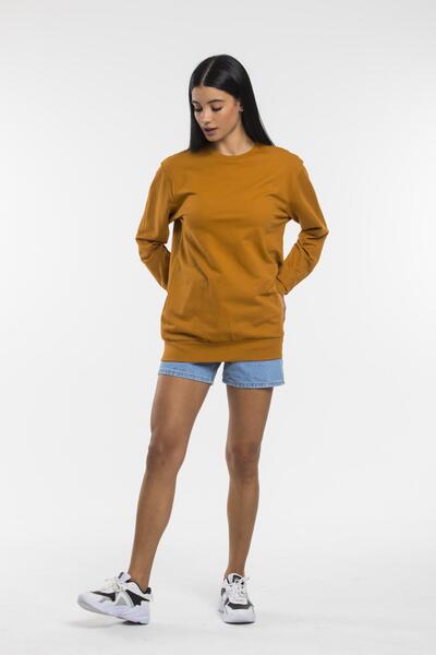 Superlife Γυναικείο φούτερ με λαιμόκοψη υπερμεγέθης με λεπτή εφαρμογή Spr21k30