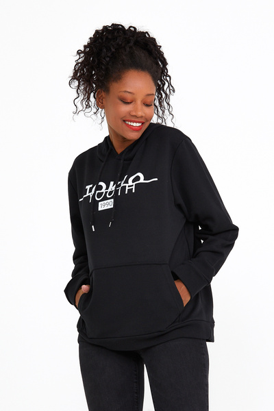 Superlife Γυναικείο λεπτό φούτερ με κουκούλα κανονική εφαρμογή Tokyo με στάμπα Spr22swk164