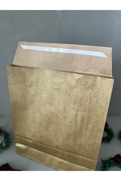mey OFFICIAL Gold rengi kraft hediye paketi 36*25*8 cm 5 adet