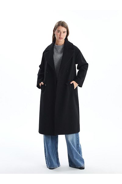 LC Waikiki LCW Modest Jacket Guler Palton pentru femei Stamp
