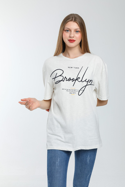 Superlife Γυναικείο μπλουζάκι με λαιμόκοψη Oversize SPR24TSk110