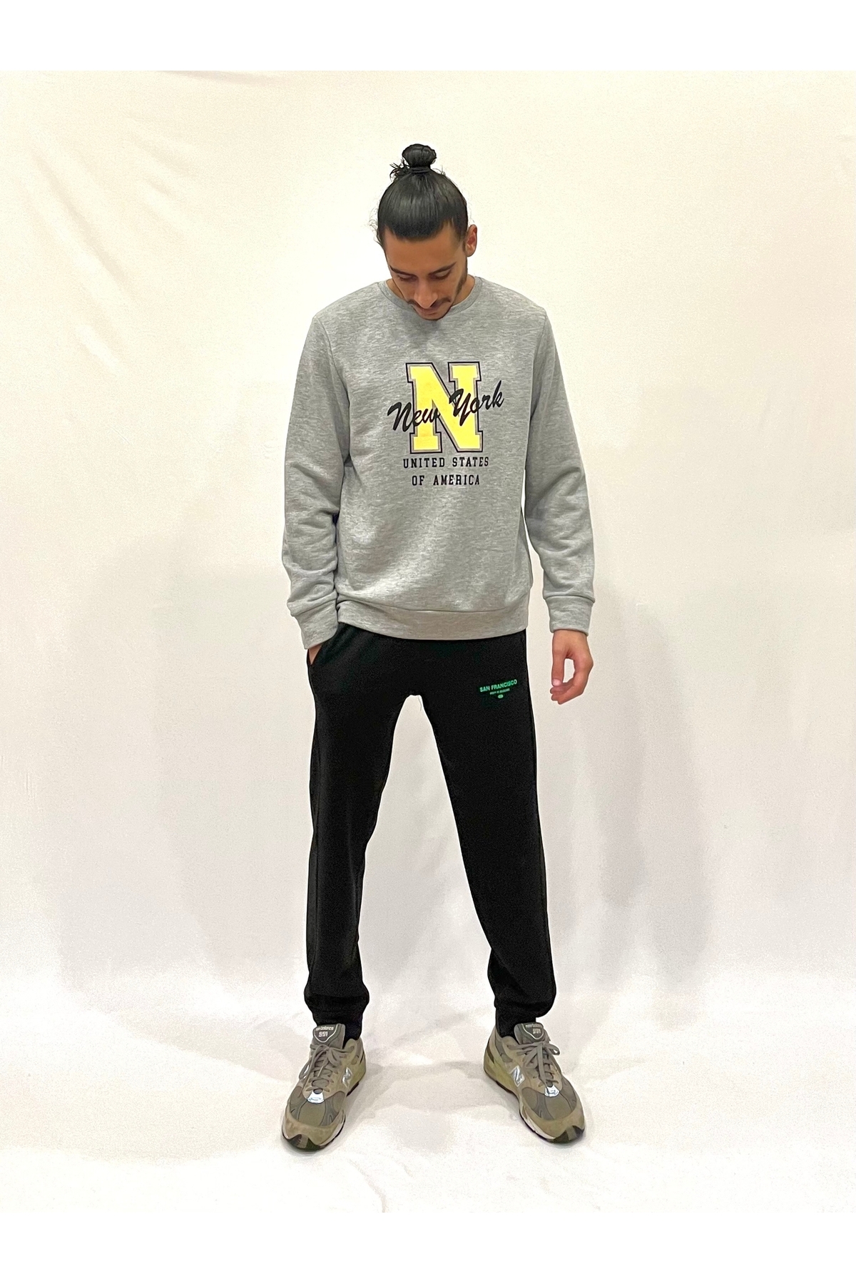 Superlife Men's Crew Neck Comfortable Fit 3 Thread Thick N Printed Sweatshirt Spr24Sw25