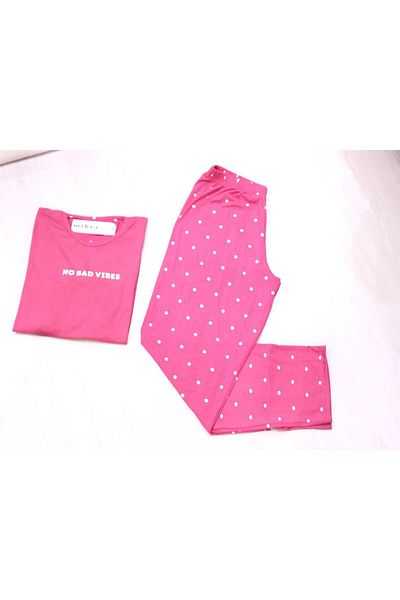 Mihra Mi̇hra Women's Milan Fabric Modal Combed Cotton Pajamas Set