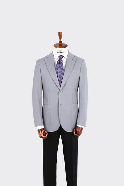 Kadir Büyükkaya Swallow Collar Men's Jacket-Kax5530S