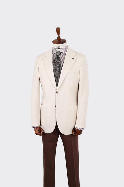 Kadir Büyükkaya Swallow Collar Men's Jacket-Kax5533S