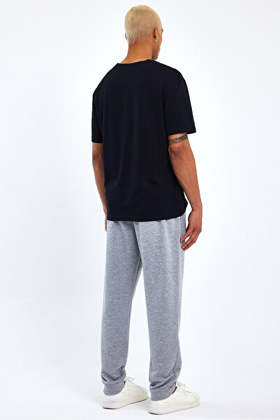 Superlife Ανδρικό παντελόνι με κανονική/κανονική εφαρμογή από καουτσούκ με λεπτή στάμπα Brooklyn City 24EA203