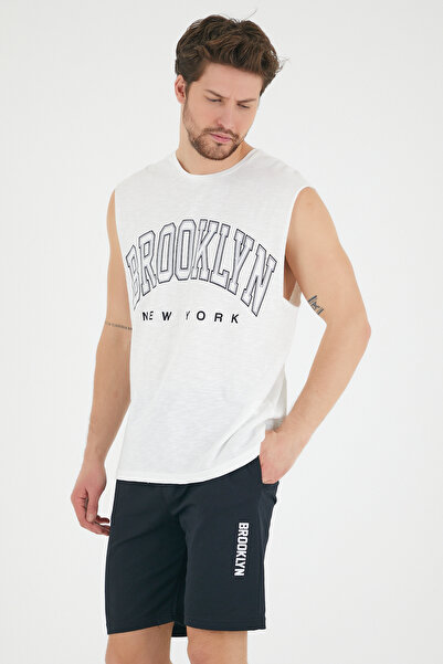 Superlife Superlife Men's Crew Neck Regular Fit Brooklyn Printed T-Shirt Spr22Ts116