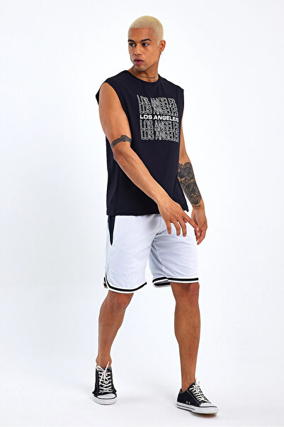 Superlife Süperlife Men's Crew Neck Regular Fit New York Printed T-Shirt Spr22Ts123