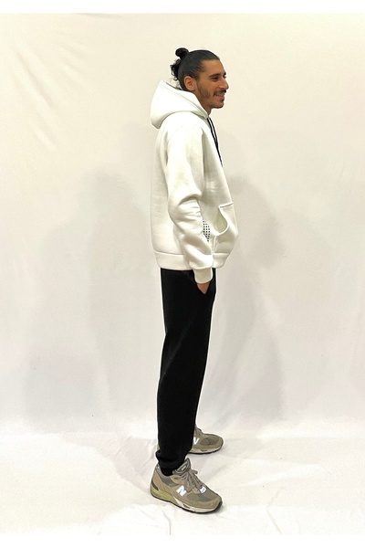 Superlife Ανδρικό φούτερ με κουκούλα, άνετο και άνετο, με φλις εσωτερικά, 3 κλωστές, με στάμπα Tokyo spr24sw05