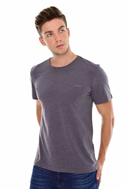 Superlife Ανδρικό μπλουζάκι με λαιμόκοψη με λεπτή εφαρμογή Brooklyn printed Spr 266