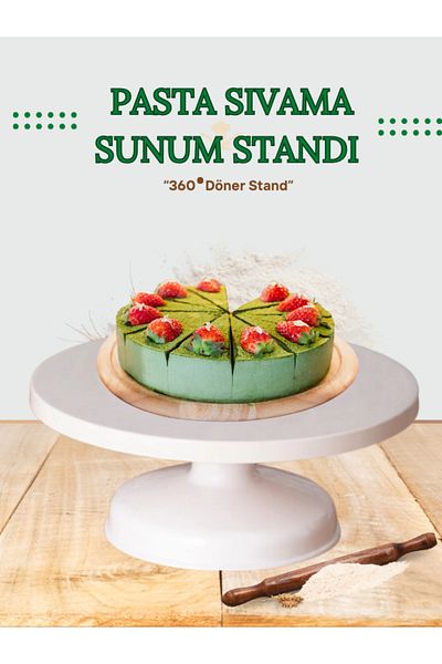 Milea New Year's Table Cake Plaster and Presentation Stand with Rotating Head