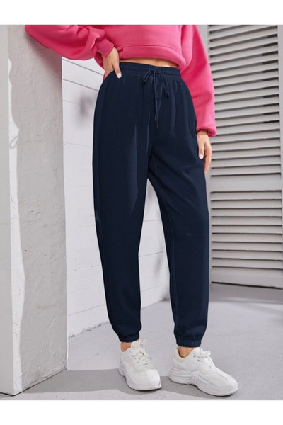 Superlife Unisex ελαστικό στη μέση και τα πόδια λεπτό παντελόνι φούτερ SPR24UEA82