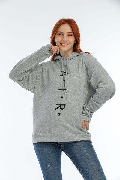 Superlife Superlife Γυναικεία κουκούλα Oversize Fit Air Printed Λεπτή φούτερ Spr22swk162