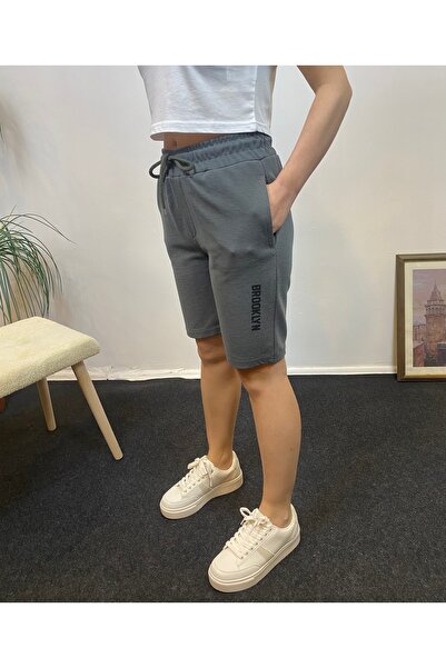 Superlife Γυναικείο άνετο σορτς με ελαστική μέση με στάμπα με τσέπες SPR24SRK208