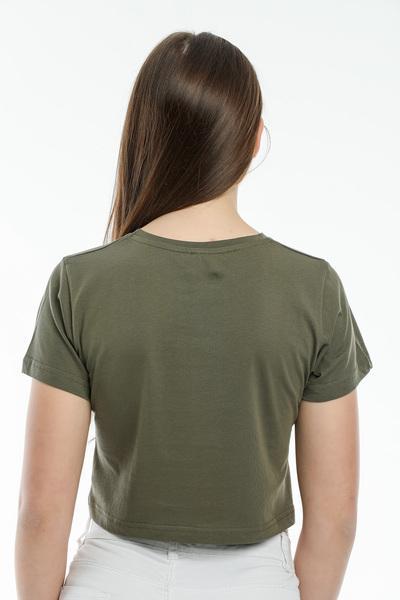 Superlife Γυναικείο Πλεκτό T-Shirt Crop Spr21y13