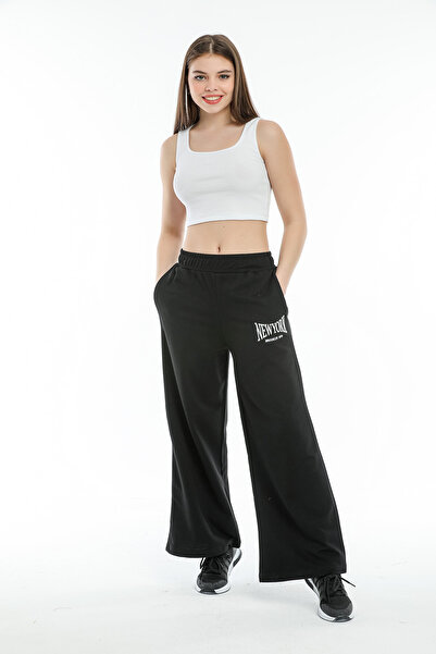 Superlife Γυναικεία φούτερ με φαρδιά πόδια Spr21y60