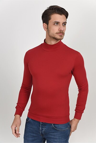 Superlife Ανδρικό φούτερ με πάχος κόκκινου χρώματος - Superlife 2019 K20 Model