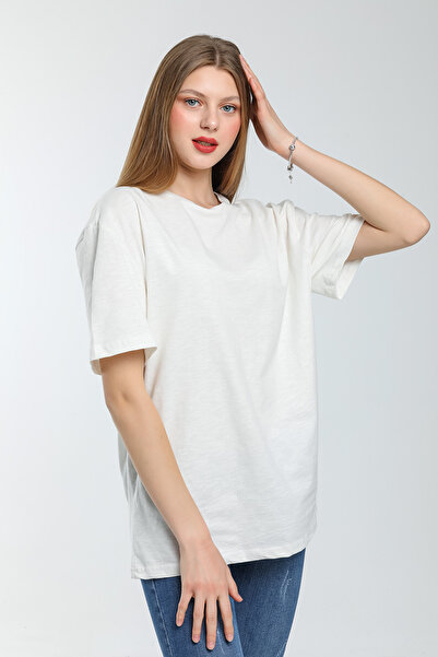 Superlife Süperlife Women's Crew Neck Oversize Fit T-Shirt Spr21Yk30