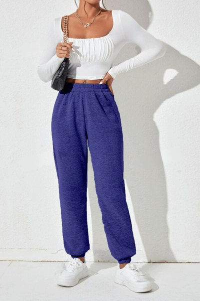 Superlife Γυναικείο ελαστικό παντελόνι με λεπτή μέση και πόδια SPR24EAK82