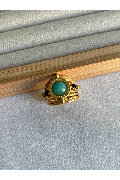 ringbox Gold Steel Tarnish Free Stone Ring