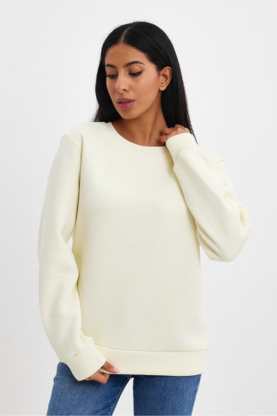 Superlife Γυναικείο φούτερ με λαιμόκοψη ποδηλατικού τύπου, άνετο και χοντρό, με 3 σκέλη εσωτερικά με φλις SPR24SWK36