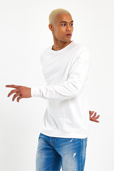 Superlife Ανδρικό φούτερ Superlife με λαιμόκοψη κανονική εφαρμογή, λεπτό φούτερ Spr 20k30