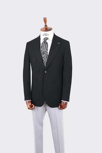 Kadir Büyükkaya Swallow Collar Men's Jacket-Kax5533S