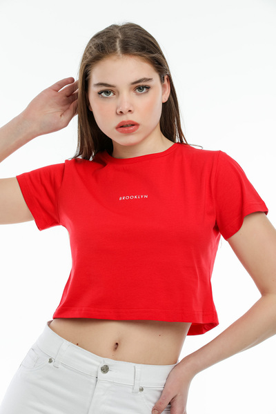 Superlife Γυναικείο μπλουζάκι με λαιμόκοψη και Brookyn Superlife