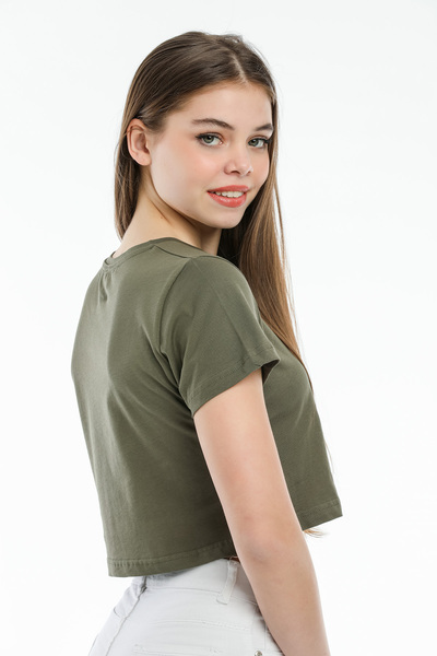 Superlife Γυναικείο Πλεκτό T-Shirt Crop Spr21y13
