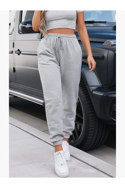 Superlife Unisex ελαστικό στη μέση και τα πόδια λεπτό παντελόνι φούτερ SPR24UEA82