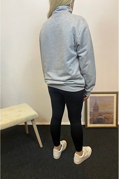 Superlife Γυναικείο φούτερ με μισό φερμουάρ με 3 κλωστές και τσέπη καγκουρό spr24swk22