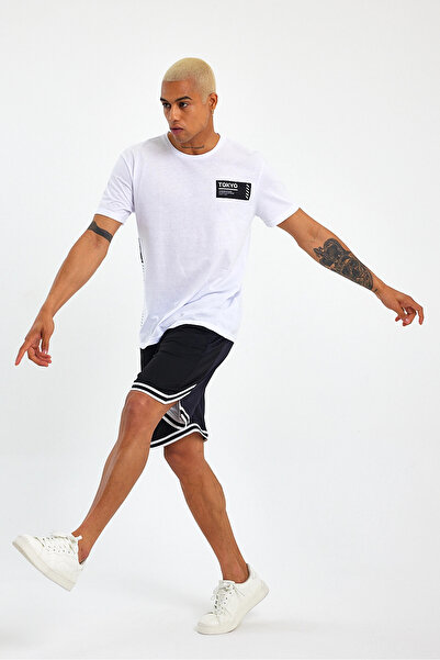 Superlife Ανδρικό μπλουζάκι με λαιμόκοψη Superlife με στάμπα Tokyo SPR23ts303