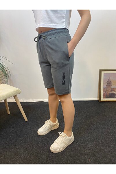 Superlife Γυναικείο άνετο σορτς με ελαστική μέση με στάμπα με τσέπες SPR24SRK208