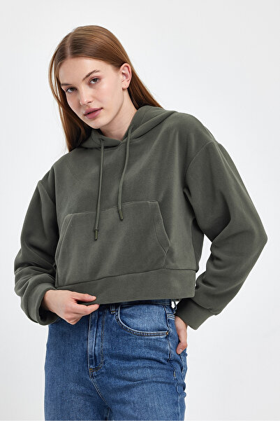 Superlife Γυναικείο φούτερ με κουκούλα Softech Fleece με τσέπη καγκουρό spr24pwk98