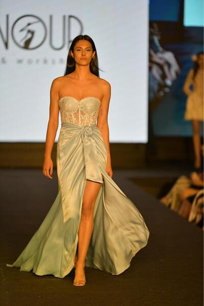 Euznour Dantel Büstiyer Saten Etek